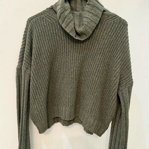 Cozy Olive Green Turtleneck Sweater